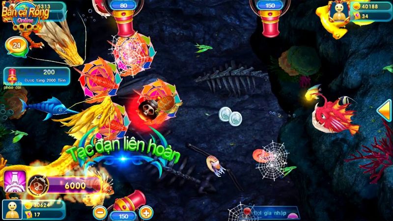 Game bắn cá Rồng thiết kế với kho vũ khí khá hiện đại
